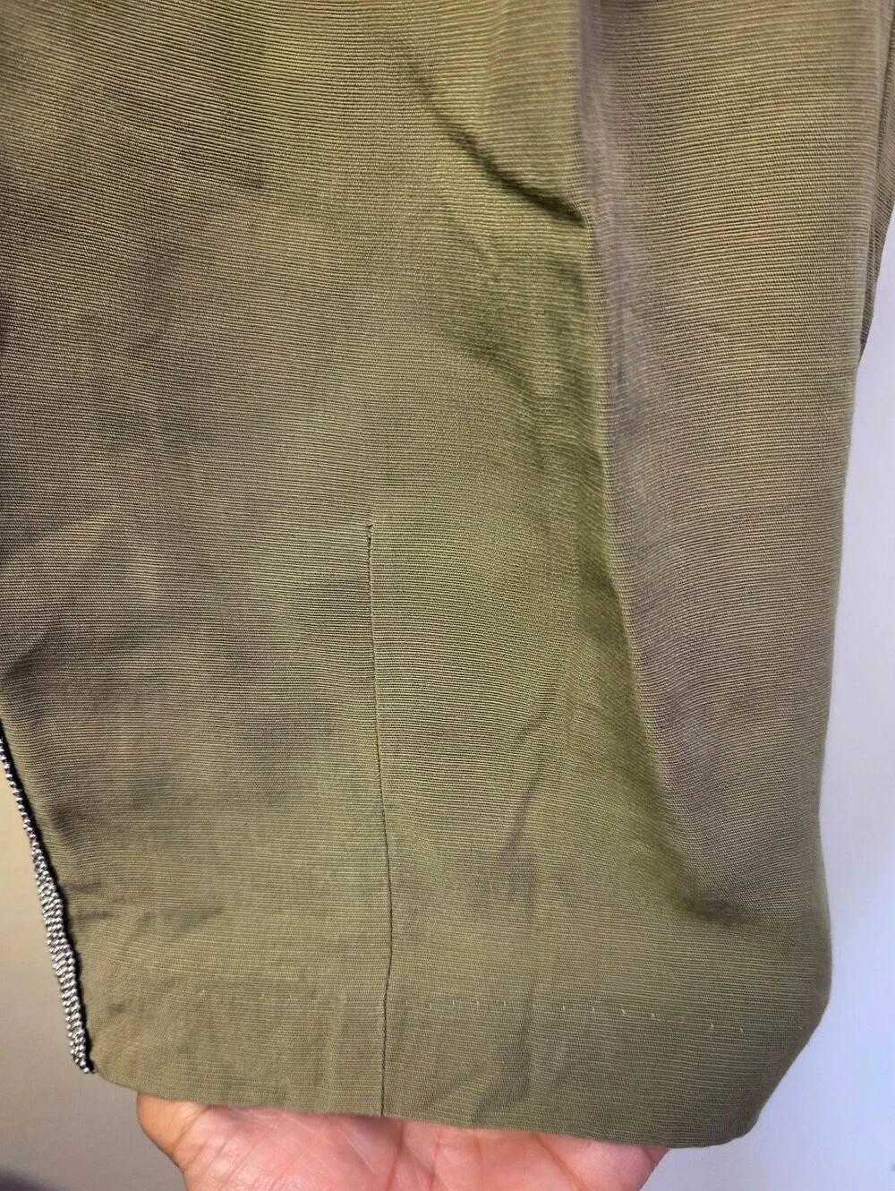 ZARA Green Jogger Pants High Rise Elastic Waist Cropped Embellished Stripe M